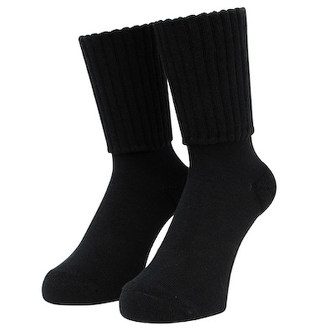 WHIMSY / LOOSE GUAGE RIB SOCKS [Black]