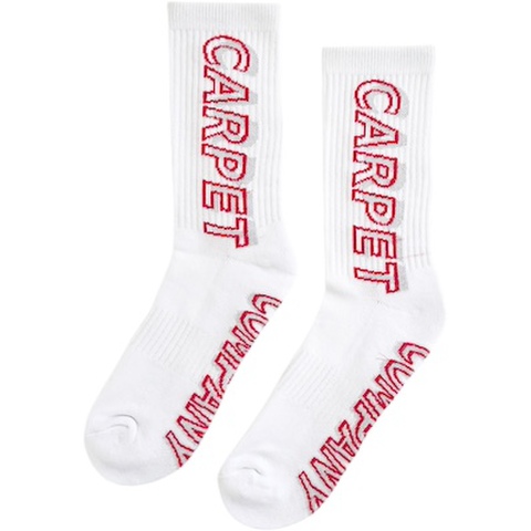 CARPET COMPANY / MISPRINT SOCK [White/Silver]