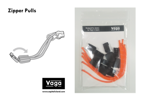 VAGA /  "Zipper Pulls 6 pcs." Reflective Neon Orange