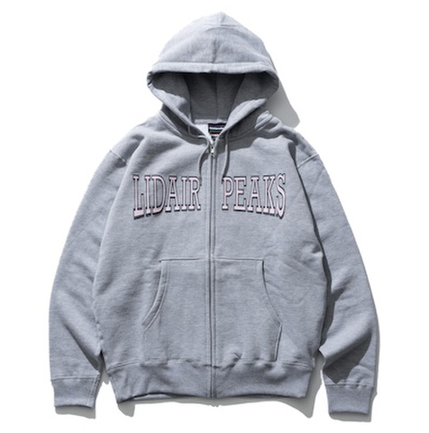 Lidairpeaks / College Logo Zip Hoodie [Grey]