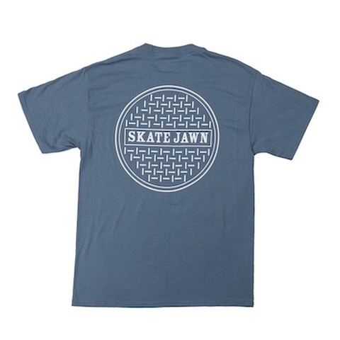 SKATE JAWN / Sewer Cap Tee [stonewash blue]