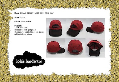 LOLA'S HARDWARE / LOLAS Cloudy Two Tone Cap [RED]