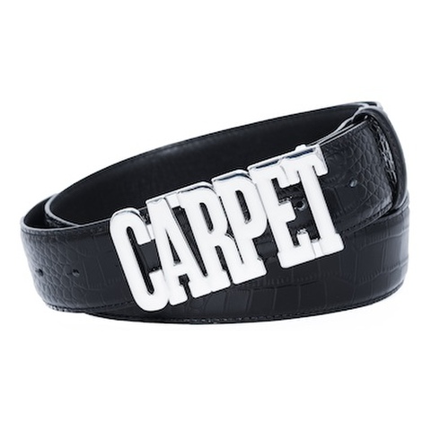 CARPET COMPANY / Carpet Crocskin Leather Belt [Black]