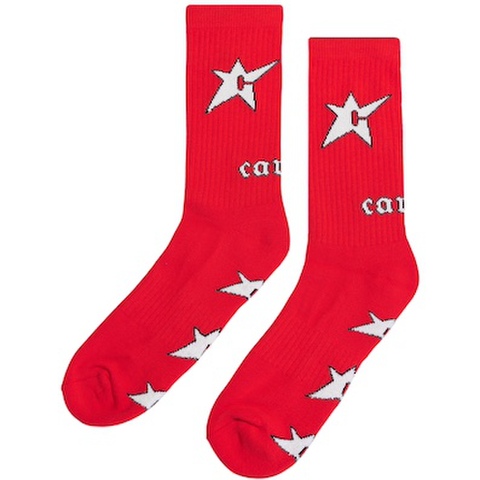 CARPET COMPANY / C-Star Sock [Red/Silver]
