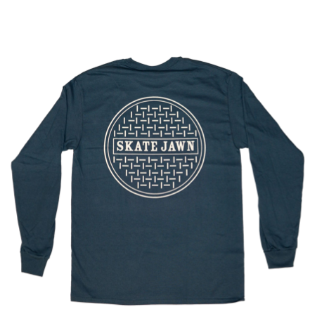 SKATE JAWN / SEWER CAP L/S-Tee [Steel Blue]