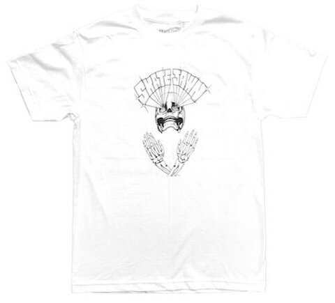 SKATE JAWN / Lazer Skull Tee - White