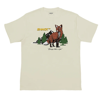 SNACK / CRAZY LIKE A FOX TEE [Cream]