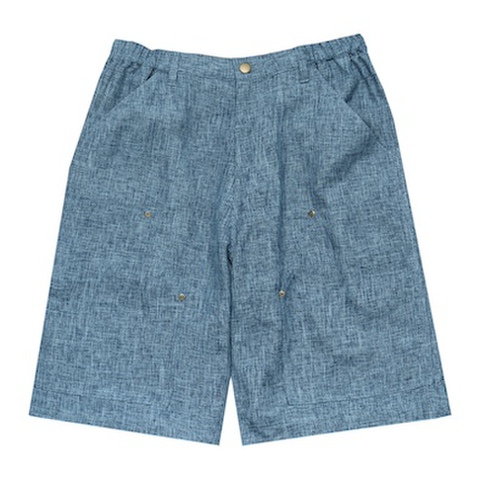 WHIMSY / LINEN PAINTER BAGGY SHORT [Blue]