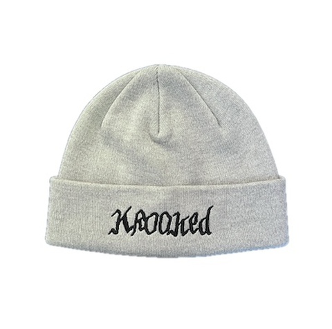 KROOKED / Double OK Script Beanie [Gray]