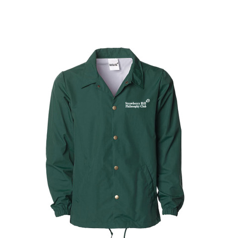 Strawberry Hill Philosophy Club / EMBROIDERED COACH JACKET GREEN