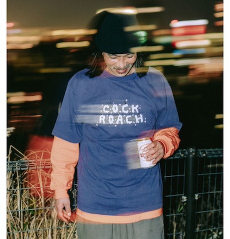 COCKROACH / CHILL MOKU - TEE [SMOKEY PURPLE] ※DESIGN by chillstomach