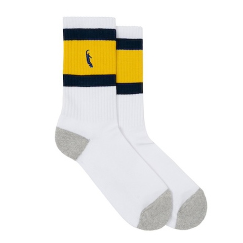MAGENTA SKATEBOARDS / PWS STRIPE SOCKS "Yellow"