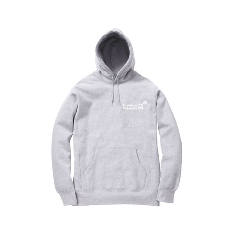Strawberry Hill Philosophy Club / EMBROIDERED HOODIE WHITE HEATHER
