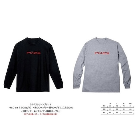 PM 2.5 / PM LOGO L/S TEE[Black , Gray]