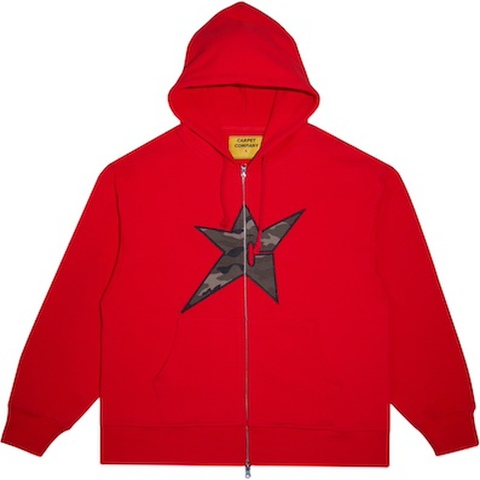 CARPET COMPANY / C-Star Thermal Zip Hoodie [Red]