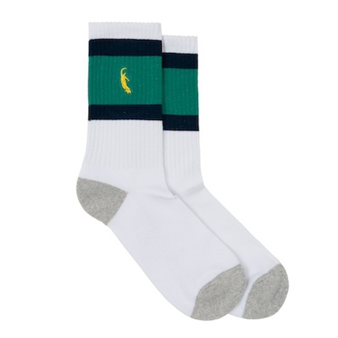 MAGENTA SKATEBOARDS / PWS STRIPE SOCKS "Green"