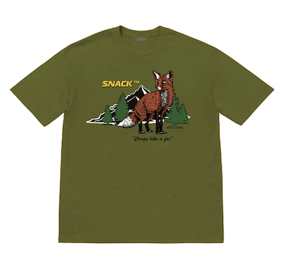 SNACK / CRAZY LIKE A FOX TEE [Moss]