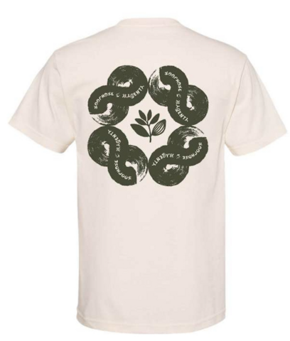 LOOPHOLE x MAGENTA BRUSH TEE [Cream]