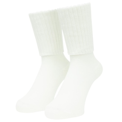 WHIMSY / LOOSE GUAGE RIB SOCKS [White]