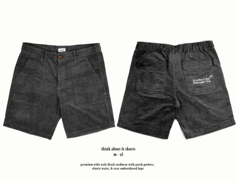 Strawberry Hill Philosophy Club / THINK ABOUT IT SHORTS [BLACK]