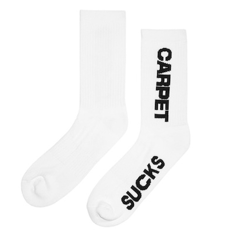 CARPET COMPANY / Carpet Sucks Sock [White]