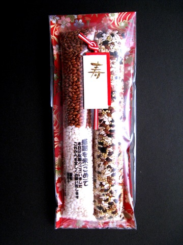 紅白&雑穀スティック　友禅和紙ラッピング