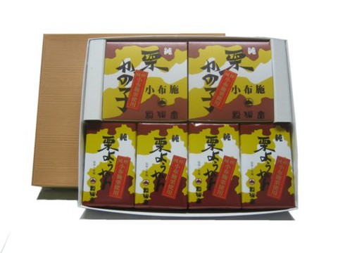 純栗羊羹(小)4個・純栗かの子(中)2個詰合せ