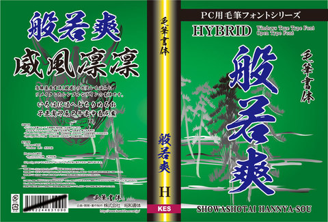 毛筆書体　般若爽（パッケージ、CD-ROM版）
