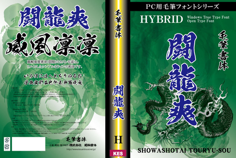 毛筆書体　闘龍爽（パッケージ、CD-ROM版）