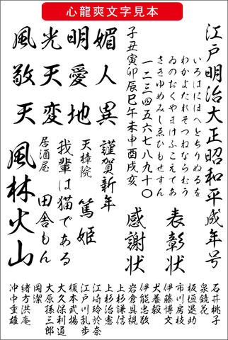 毛筆書体 心龍爽書体（ダウンロード版）2025夏キャンペーン
