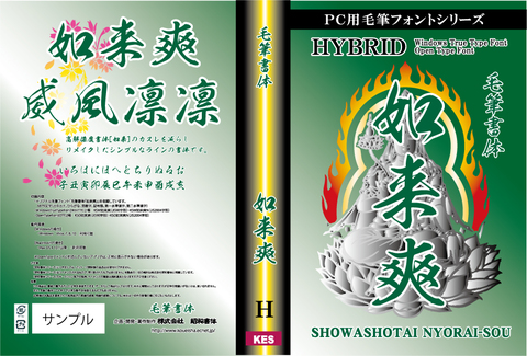 毛筆書体　如来爽（パッケージ、CD-ROM版）