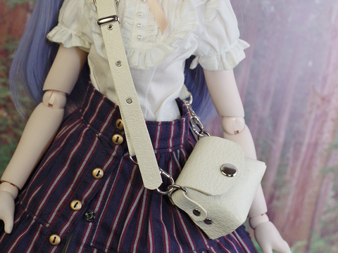 レザーバッグ （ホワイト） 1/3ドール用品