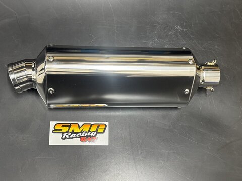 GROM　JC92用スリップオンRacingマフラー用　菱形SUSサイレンサーType2