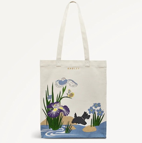 RHS SS25 ラドリー　キャンバスバッグ　ミディアムオープントップトート Radley Medium Natural RHS SS25 Open Top Tote Bag