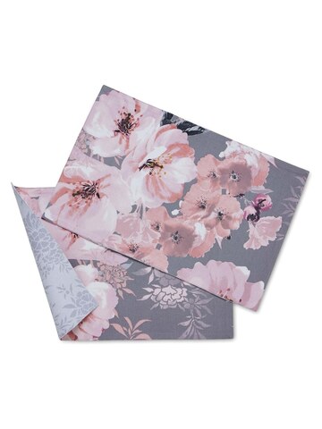 ピンク&グレーフローラル　リバーシブル　ランチョンマット2枚セット