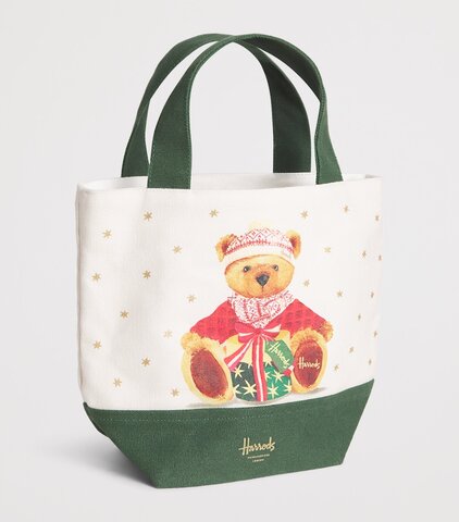 ハロッズ クリスマス ベアーとプレゼントのトートバッグ 2025年　アルフィー　Harrods Christmas Bear 2025 Alfie Bag
