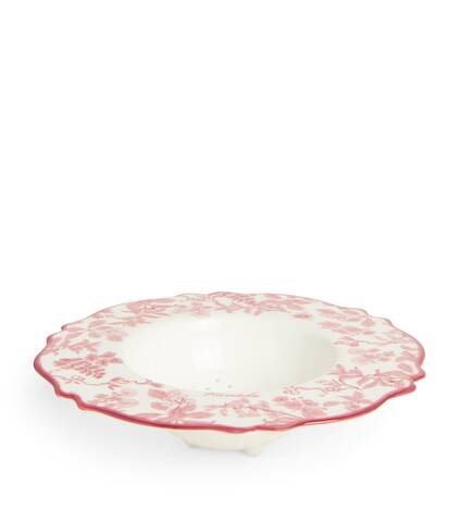 Harrods ハロッズ　トワル柄　 陶磁器のティストレーナー　茶こし　ピンク　Bone China Toile Tea Strainer