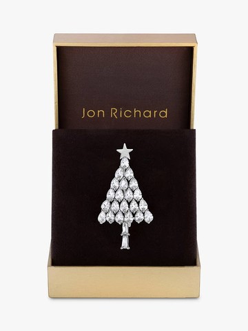ロンドン John Lewis 厳選　クリスマスツリーブローチ　Jon Richard Christmas Tree Brooch