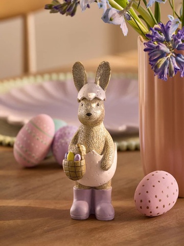 インテリアオブジェ　イースターエッグ　うさぎ置物　イースターラビット オーナメント