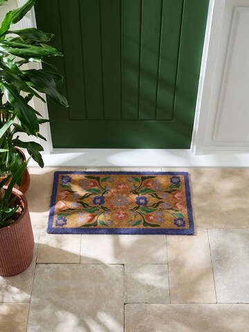 Happy Spring 　ロイヤルブルーフラワードアマット　Doormat　ロンドン直輸入　