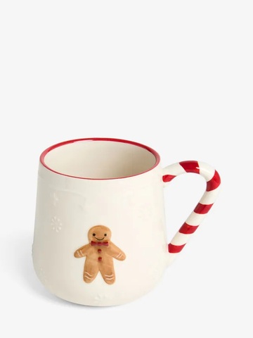 ジンジャーブレッドマン マグカップ　ジンジャーブレッドマン　雪の結晶　クリスマス　マグ　　ロンドン直輸入　
