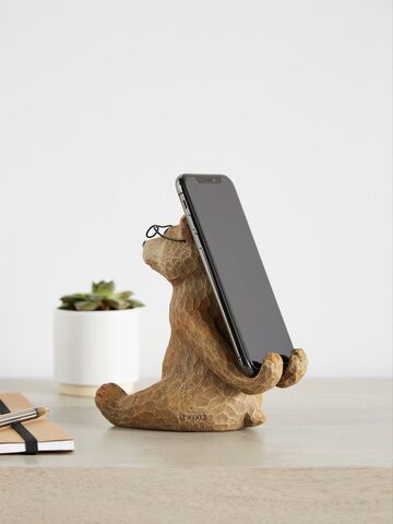 お洒落スマホスタンド　可愛いテディベアのオブジェがスマホスタンドになりました　誕生日　引っ越し祝い　記念日　ロンドン直輸入