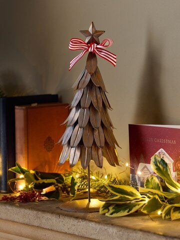 おしゃれなブリキのクリスマスツリー　30cm