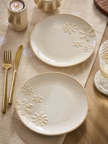 雪の結晶　スノーフレーク　プレート2枚組　ロンドン直輸入　	