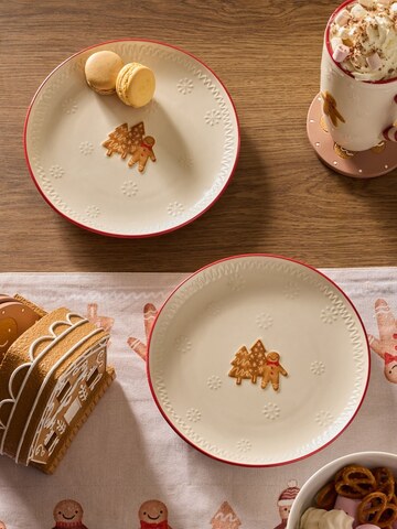 雪の結晶とジンジャーブレッドマン　プレート2枚組　ロンドン直輸入　	