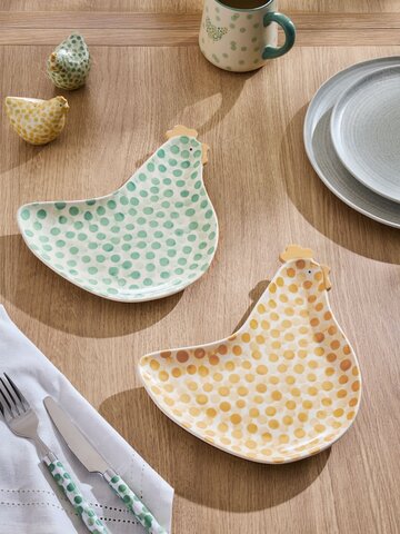 Happy Spring イースターチキン　プレート2枚組　ロンドン直輸入　	