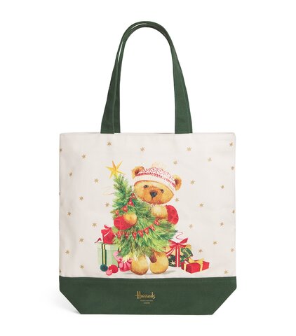 ハロッズ クリスマス ベアーツリーポートレートショッパーバッグ　2025年　アルフィー　Harrods Christmas Bear 2025 Alfie Bag