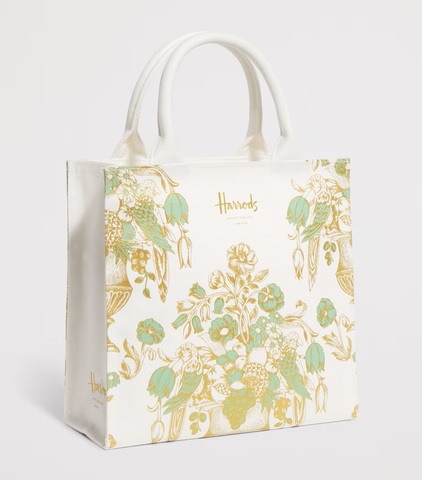Harrods ハロッズ　オウムとフローラルアイビー　トートバッグ　2025年　季節限定販売品