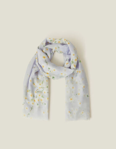 Accessorize デイジー薄手スカーフ　水色　ロンドン直輸入