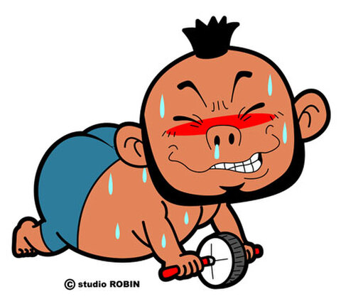★腹筋、鍛えるモヒカンデブ★JST-105